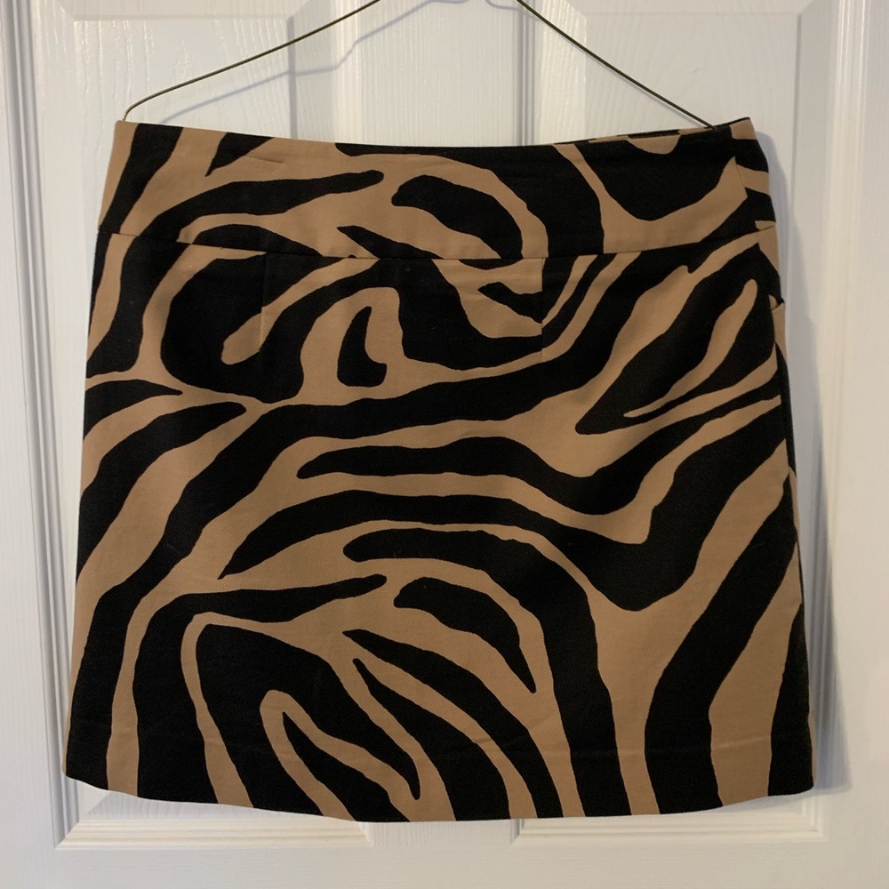 LOFT Animal Print A-line Skirt